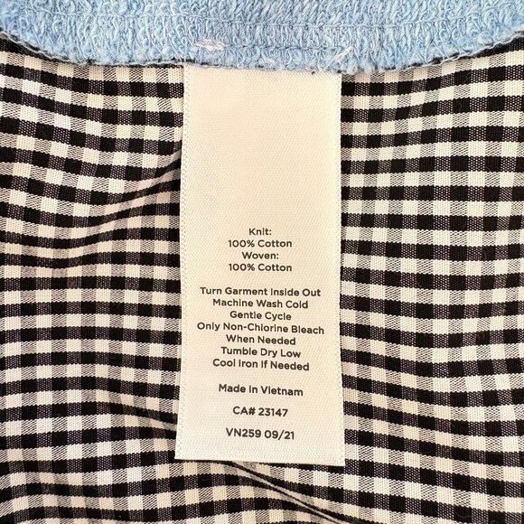 TALBOTS Mixed Media Hi Lo Hem Long Sleeve Top - Picture 4 of 4